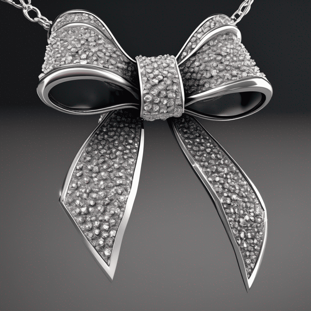 Sparkling Bow Pendant – Elegant Shine