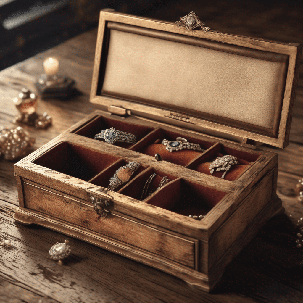 Small Handmade Vintage Jewelry Box