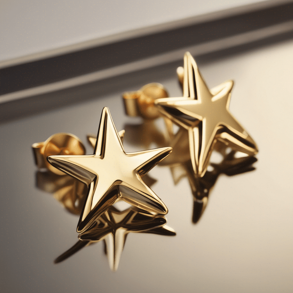Shining Star Gold Clip-On Earrings
