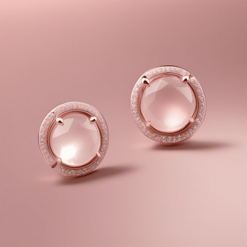 Rose Quartz Stud Clip-On Earrings – Love & Romance