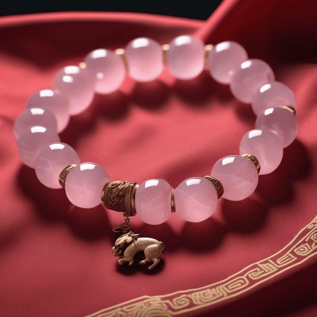 Rose Quartz Pixiu Bracelet – Traditional Good Fortune