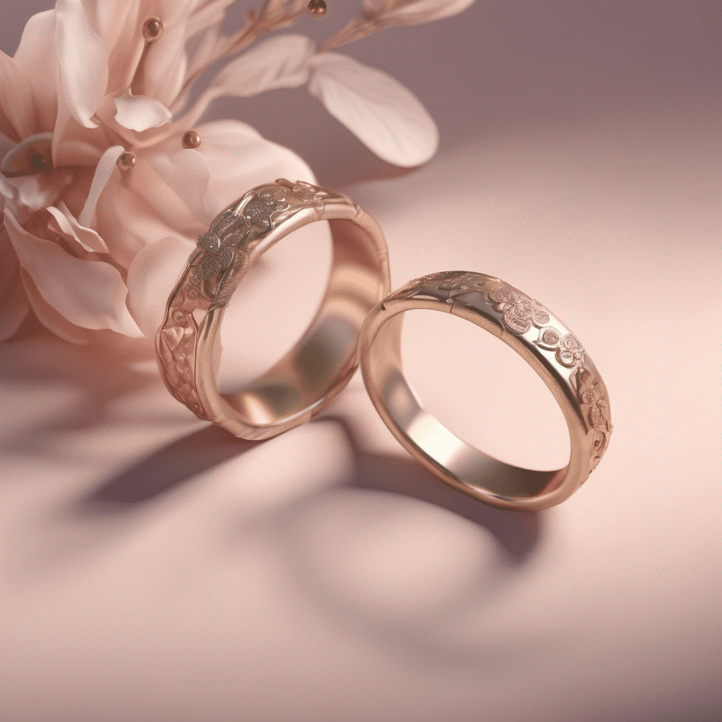 Handmade Flower Matching Friendship Ring Set