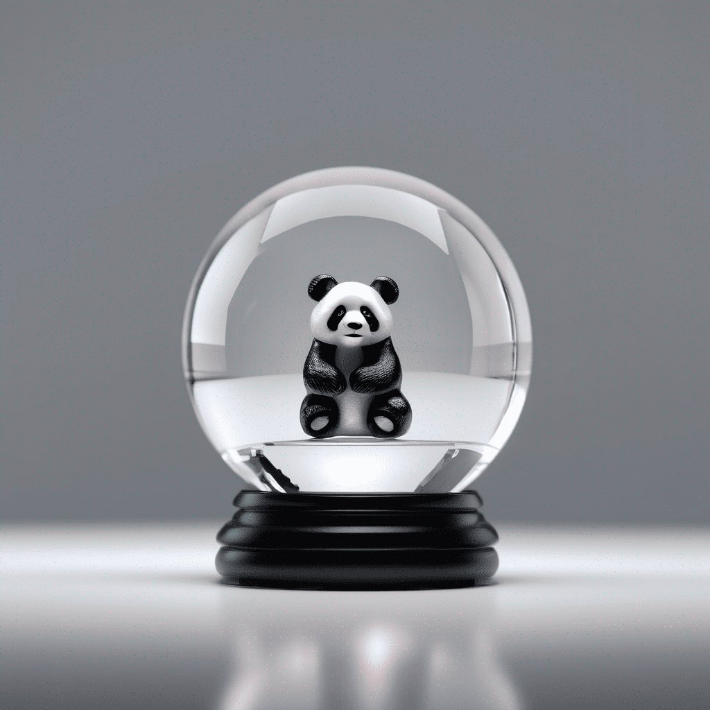 Feng Shui Crystal Ball with Panda – Peace & Fortune