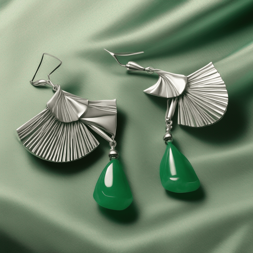 Chinese Bamboo Fan Silver Earrings – Strength & Elegance