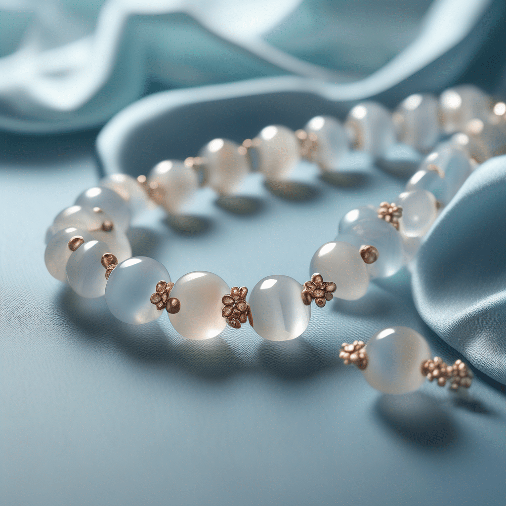 Blue Moonstone Flowery Bracelet – Love & Prosperity