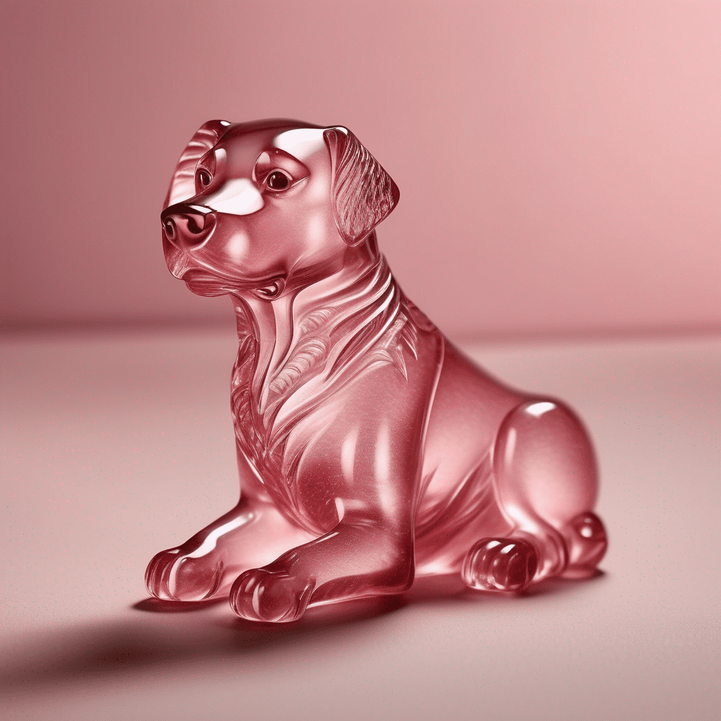Strawberry Quartz Dog Crystal – Attract Love